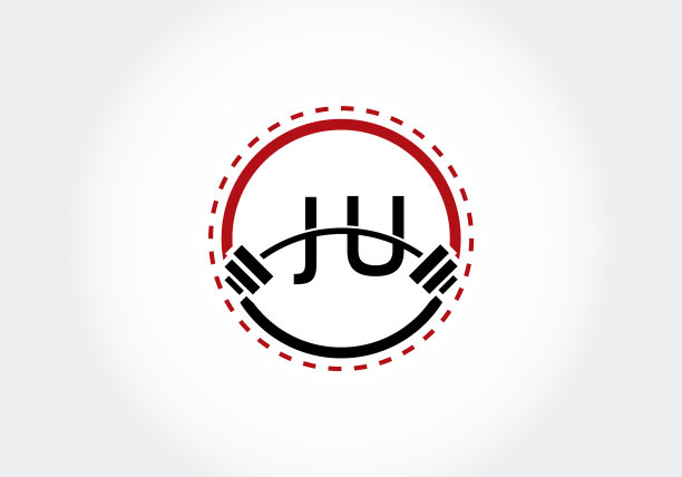 杠铃JU字母logo图片下载
