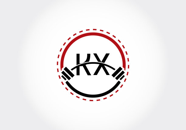 首字母kx字母表与杠铃举起图片下载