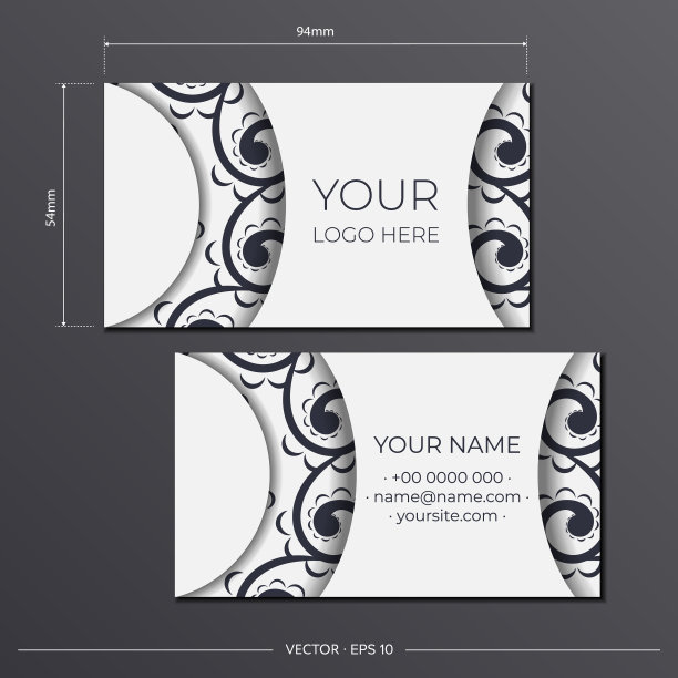 名片模板以黑白为主图片下载