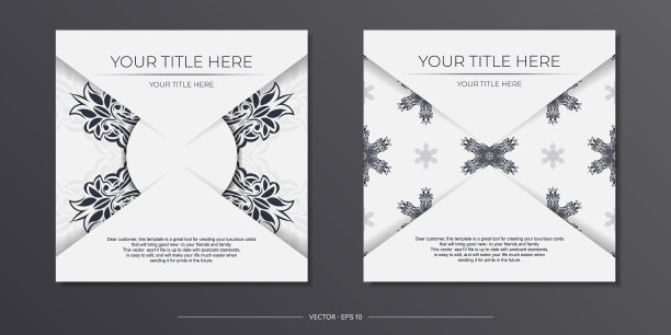 老式的浅色明信片模板图片下载