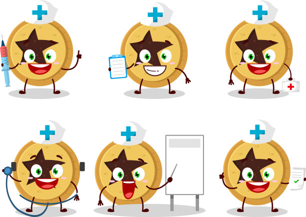 医生的职业表情与面包星图片下载