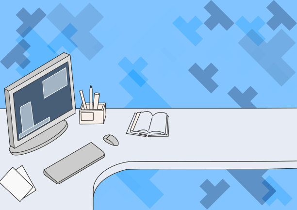 办公室书桌绘图与电脑笔架和图片下载