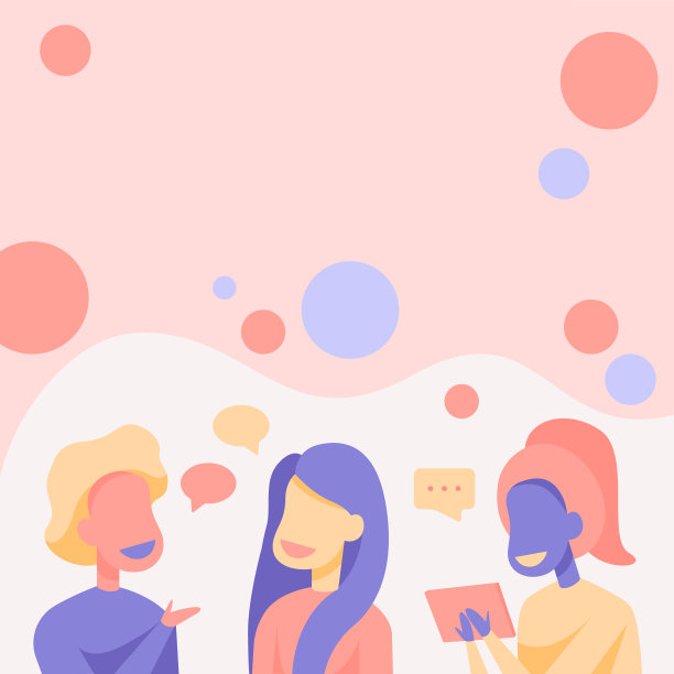 快乐的朋友们站着画画，互相交谈图片下载