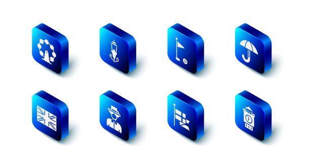 设置复古街灯高尔夫旗伞大图片下载