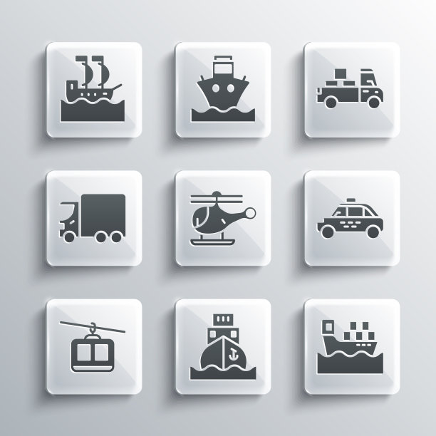 集货轮箱、出租汽车、直升机图片下载