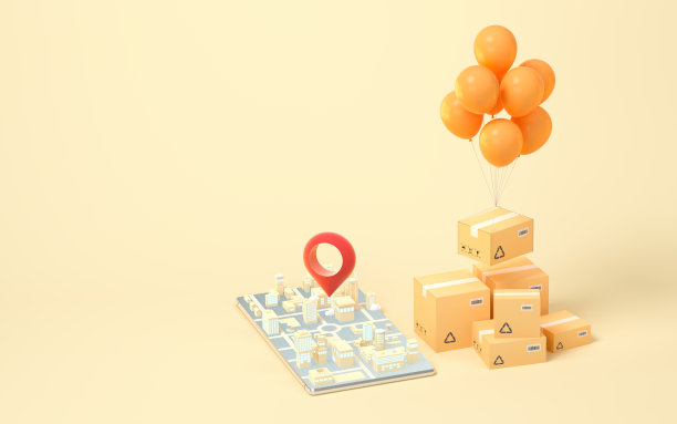 可回收的盒子和物流运输，3d渲染。图片下载