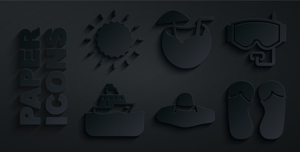 集优雅女士帽潜水面具游轮图片下载