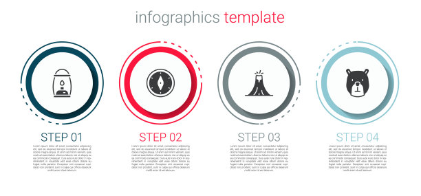 设置野营灯指南针火山喷发和图片下载