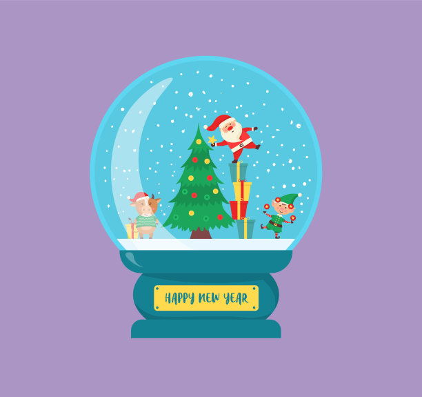 圣诞玻璃球或纪念雪花球图片下载