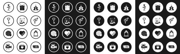 设置教堂建筑两个空白相框和图片下载