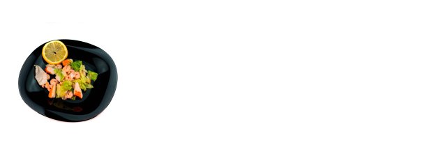 虾和鱼糜海鲜沙拉横幅图片下载