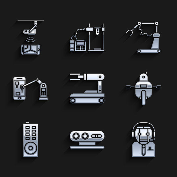 设置机器人三维扫描系统工人机器人图片下载