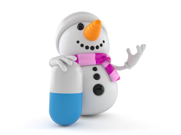 带药丸的雪人图片下载