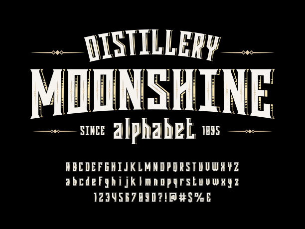 复古字体。图片下载