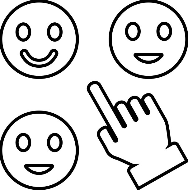 emoji反馈线性图标轮廓图片下载