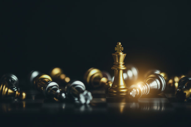 国际象棋比赛。商业、竞争、战略、领导力和成功理念。图片下载