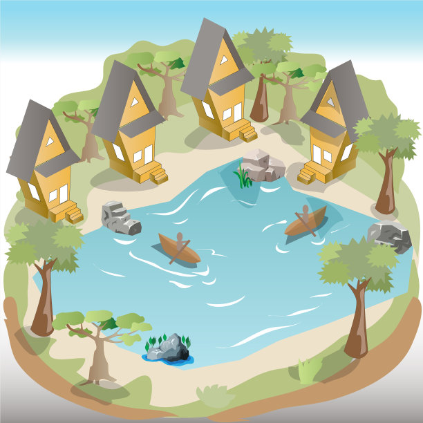 等距热带度假胜地图片下载