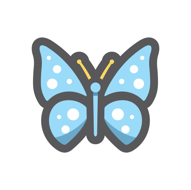 蝴蝶马赛克飞蛾图标卡通图片下载