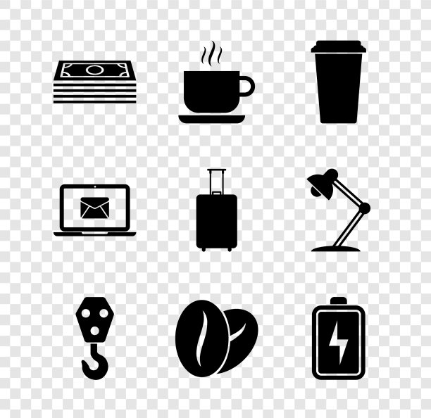 设置叠纸钱现金咖啡杯图片下载