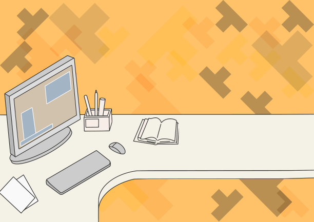 办公室书桌绘图与电脑笔架和图片下载