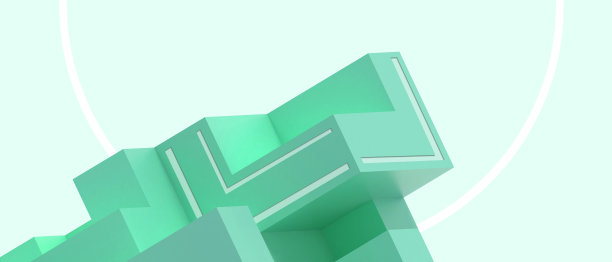 创意创意成功的折纸艺术数字设计商业理念的绿色。网站，横幅，复制空间-3d渲染图片下载