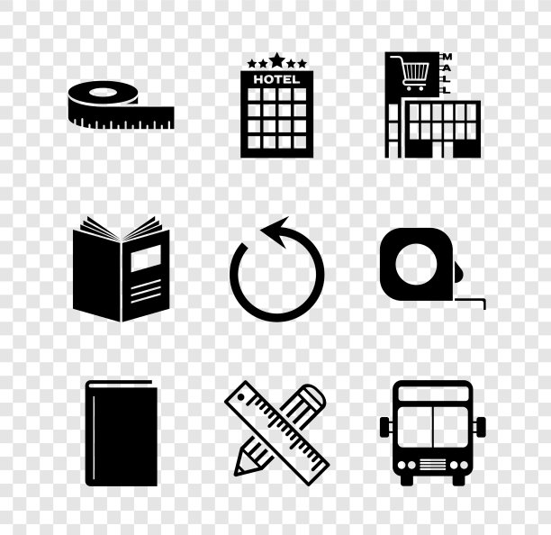 设置卷尺测量酒店建筑商场或图片下载