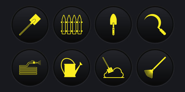 设置花园软管或消防软管镰刀喷壶图片下载