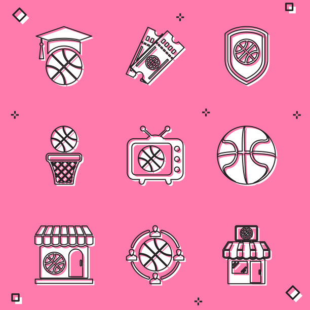 设置篮球训练比赛门票护盾图片下载