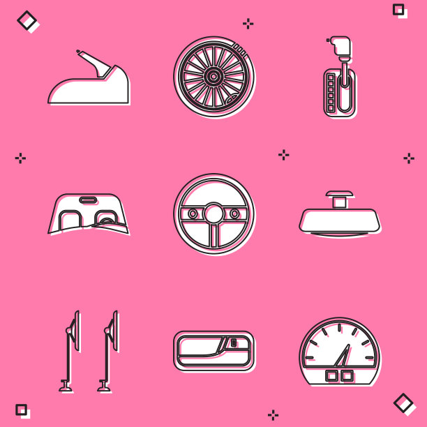 设置汽车手刹、挡轮、挡风玻璃图片下载