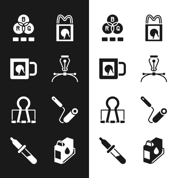 设置自来水笔笔尖咖啡杯RGB混色图片下载