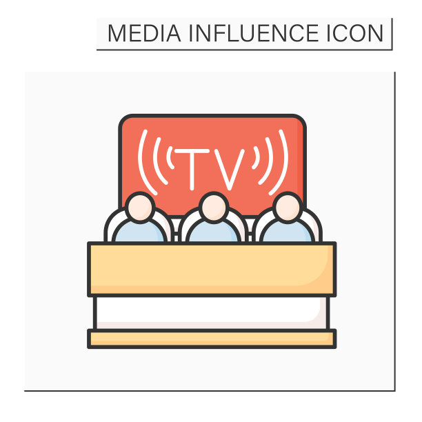 电视观众彩色图标图片下载