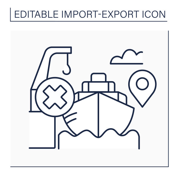 免费船边航线图标图片下载