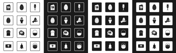 将酒杯和复活节彩蛋放在贺卡上图片下载