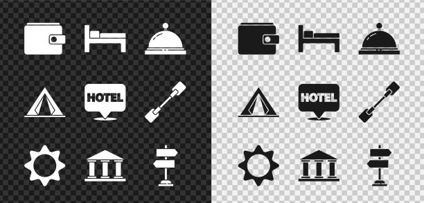 套钱包床酒店服务钟太阳博物馆图片下载