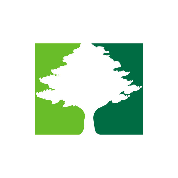 树图标，自然标志孤立在白色背景。图片下载