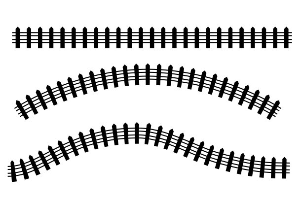 简单的矢量图标风格设置3木门，隔离在白色图片下载