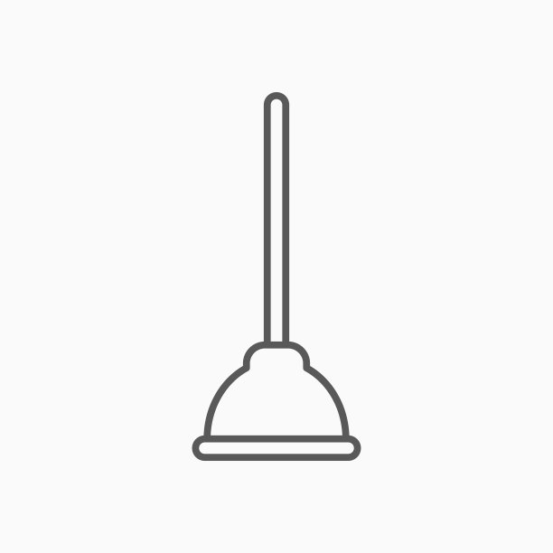 柱塞图标，浴室矢量，工具插图图片下载