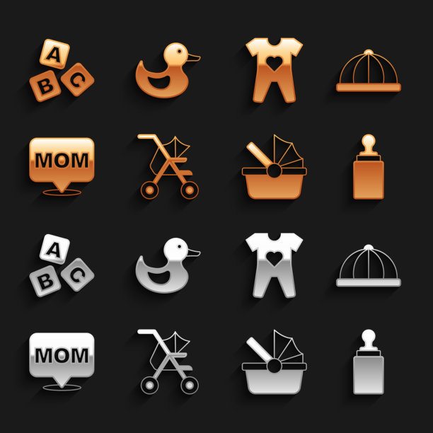 集婴儿婴儿车帽子瓶子讲话泡泡妈妈图片下载