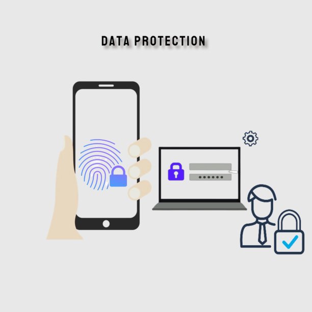 计算机数据保护的说明。安全与安全图片下载
