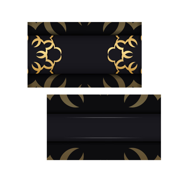 黑色小册子与黄金抽象图案图片下载