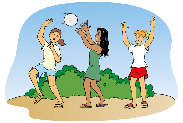 插图描绘了一个玩球的孩子理想的教育和信息材料图片下载