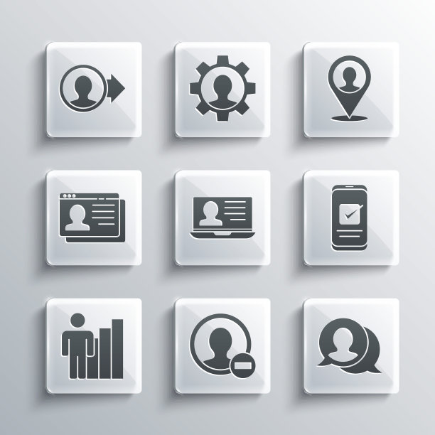 设置创建帐户屏幕，语音气泡聊天，智能手机，笔记本电脑的简历，生产性人，简历，和位置人图标。向量图片下载