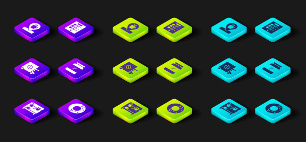 设置咖啡机，甜釉甜甜圈，街头卡车，罐子瓶，菜单和位置咖啡杯图标。向量图片下载