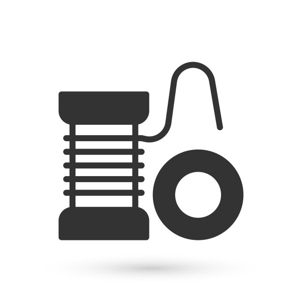 灰色纺纱卷轴捕鱼图标隔离在白色背景。钓鱼线圈。渔具。向量图片下载
