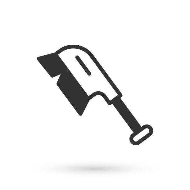 灰色刷清洗图标隔离在白色背景。清洁服务理念。向量图片下载