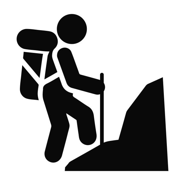 冒险、徒步、登山、登山、休闲徒步的标志图片下载