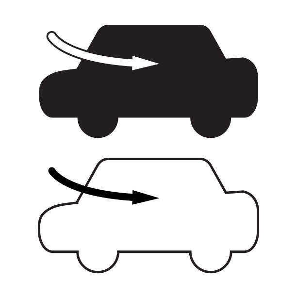 汽车空气AC图标在白色背景。空气交流信号。汽车空调标志。平的风格。图片下载