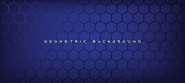 现代六边形背景设计。几何抽象背景与六边形图案。蜂巢，科技图片下载