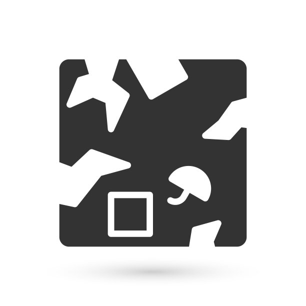 灰色破碎的纸板箱图标孤立在白色背景。盒子，包裹，包裹签名。交付和包装。向量图片下载