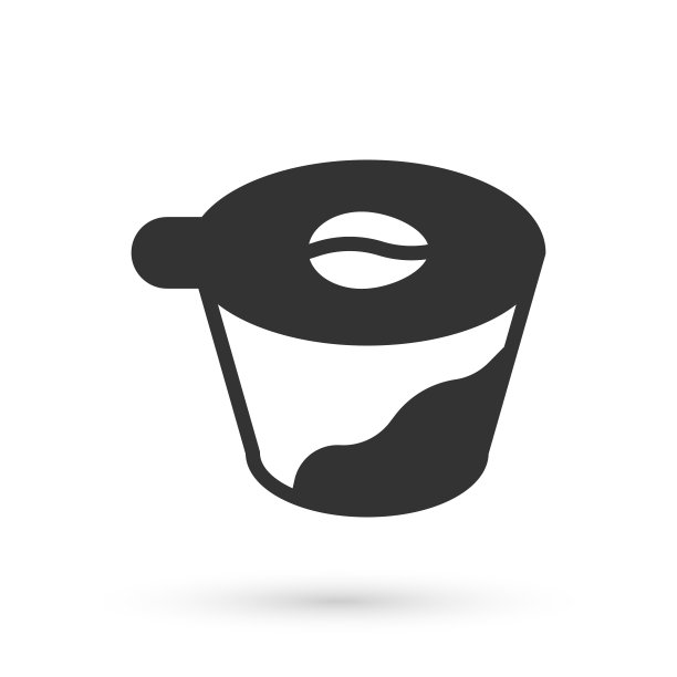 灰色倒在咖啡机图标孤立在白色背景。煮咖啡的替代方法。咖啡文化。向量图片下载